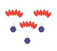 Create idea 3pcs Olive Shaped Foam Float Fishing Bobber Foam Teardrop Indicator Float Fly Fishing Float Indicate Ball Float Fly Fishing Accessories, Red