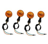 Create idea 4 x Universal Motorcycle Turn Signal Indicator Turn Signals 12V Round Shape Amber