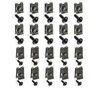 Create idea 40Pcs Motorcycle Fairing Bodywork M5 M6 Bolts & Spring Spire Speed Fastener Clip Nuts Kit Fit for Most Motorbikes Black