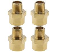 Create idea 4Pcs 1/4inch Male to 3/8inch Female BSP Brass Adapters Pipe Fitting Adapter Brass Thread Converter Accessories for Industrial Applications