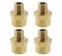 Create idea 4Pcs 1/8inch Male to 1/4inch Female BSP Brass Adapters Pipe Fitting Adapter Brass Thread Converter Accessories for Industrial Applications