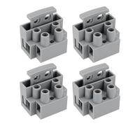 Create idea 4pcs 2 Pole Fused Terminal Block 10A Fuse Connector for Electrical Equipment that Requires Circuit Protection and Power Distribution Gray