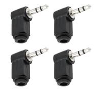Create idea 4Pcs 3.5mm Stereo Jack Plug 90 Degree Angle Soldering Audio Adapter for Headphone MP3 Players Speakers