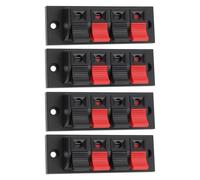Create idea 4pcs 4 Position Speaker Terminal with Push Release Spring Suitable for Speaker Cable Connection Speaker Upgrade Custom Speaker 68mmx23mm