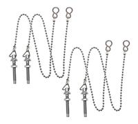 Create idea 4Pcs Basin Sink Ball Chain with S Hook and Bolt Plug Washbasin Sink Drain Plug Chain Bath Stopper Chain Accessories for Home Bathroom Kitchen