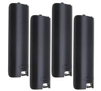 Create idea 4PCS Battery Back Door Cover Shell Compatible with Nintendo Wii Remote Controller Replacement Plastic Battery Lid Black