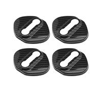 Create idea 4PCS Car Door Lock Cover Stainless Steel Protective Cap Case Automotive Interior Accessories Compatible with C-HR CHR ZYX10/NGX50 Carbon Fiber