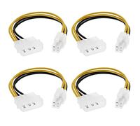 Create idea 4PCS Desktop Computer Power Supply Converter Cable 4 Pin Mo-lex Male to ATX 4 Pin Male Auxiliary Power Adapter Cable 18cm/7.1 Inch