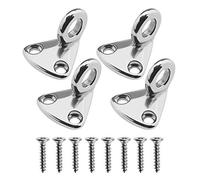 Create idea 4Pcs Fending Pad Eye Fender Hook with Screws Boat Ship Deck Hardware (Marine Grade 316 Stainless Steel)