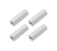 Create idea 4pcs M10 Right Thread Turnbuckle Nut 304 Stainless Steel Long Hex Coupling Nut for Home and Office Communication Equipment Silver