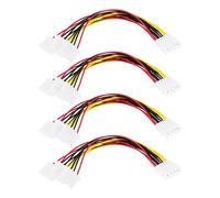 Create Idea 4pcs Molex Chassis Power Cord, 4 Pin 1 Male to 3 Female, 19cm IDE Hard Disk Computer Adapter