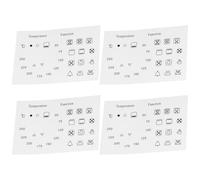 Create idea 4Pcs Oven Temperature and Function Dial Sticker Set 50-250°C + 18 Symbol Decals Laminated Vinyl Replacements, Clear with Black Print