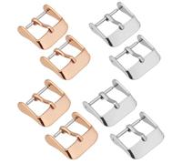 Create idea 4Pcs Watch Band Replacement Buckle Stainless Steel Watch Belt Buckle Compatible with Seiko Compatible with Grand Seiko Rose Gold Silver 16mm