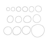 Create idea 56Pcs Cassette Player Belt 1mm Thickness Tape Recorder Belt for Recorder Video CD-ROM Player 4.5-18.5mm