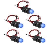 Create idea 5Pcs 12V LED Car Theft Deterrent Light 10mm for Cars Motorcycles Sheds Boats, Blue