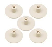 Create idea 5pcs Golf Rubber Pad Holders Golf Ball Rubber Tees 56x21mm for Outdoor Golf Courses Indoor Batting Mats Off White Golf Training Aids