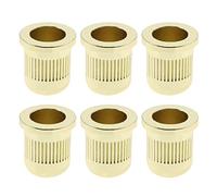 Create idea 6PCS Guitar String Ferrules Through Body String Caps Metal Mounting Buckle Bushing for Electric Guitar and Bass Musical Instruments Accessories Gold