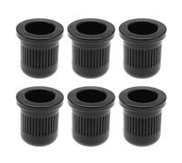 Create idea 6PCS Guitar String Ferrules Through Body String Caps Metal Mounting Buckle Bushing for Electric Guitar and Bass Musical Instruments Accessories Black