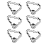 Create idea 6Pcs M10 Lifting Eye Nut 304 Stainless Steel Triangle Ring Shape Nut Threaded Nuts