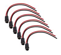 Create idea 6Pcs T5 Wired LED Light Bulb Socket Holder Light Bulb Socket Lamp Extension Holder Accessories for Cars Bikes Trucks Trailers DC 12V 11cm