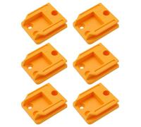 Create idea 6PCS Tool Holder Wall Mount Three-Hole Plastic Cordless Tool Storage Wall Mount Holder Compatible with Dewalt 20V 18V 12V Electric Drill Tool (Yellow)