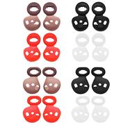 Create idea 8 Pairs Ear Tips Compatible with Samsung Galaxy Buds Live Earphones Anti-Slip Silicone Earbud Cover (Black White Brown Red 4 Pairs Size L & 4 Pairs Size S)