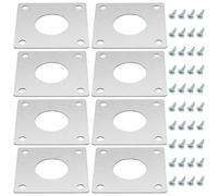 Create idea 8 Sets 32mm Nest Box Protection Plate 304 Stainless Steel Nest Box Plate for Nesting Boxes and Nesting Caves with 40pcs Screws (70x70mm)