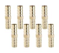 Create idea 8PCS 10mm Brass Barb Hose Fittings Straight Connector Coupler Splicer Mender Fuel Hose Joiner for Air Pipe Water Pipe Fuel Pipe Oil Pipe Accessories