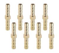Create idea 8PCS 6mm Brass Barb Hose Fittings Straight Connector Coupler Splicer Mender Fuel Hose Joiner for Air Pipe Water Pipe Fuel Pipe Oil Pipe Accessories