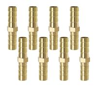 Create idea 8PCS 8mm Brass Barb Hose Fittings Straight Connector Coupler Splicer Mender Fuel Hose Joiner for Air Pipe Water Pipe Fuel Pipe Oil Pipe Accessories