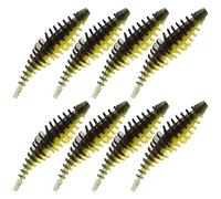 Create idea 8PCS Soft PVC Fishing Lures Artificial Biomimetic Weedless Soft Lures Simulation Worms Bait for Freshwater and Saltwater Fishing