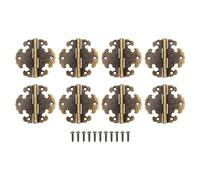 Create idea 8Pcs Vintage Exterior Hinge Antique Bronze Mini Hinges Decorative Hinge Retro Hinges Accessories for Home Cabinet Door Furniture