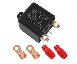 Create idea DC 12V 100A Car Starter Relay 2 Pin Pin Relay Car Power Relay Battery Cut-Off Relay Peak Load for Car Truck Car Boat Camping Living