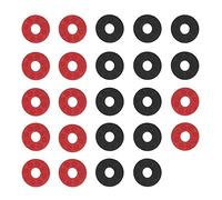 Create idea Guitar Strap Locks Gasket Guitar Protector Rubber Strap Locks 24pcs (Red and Black)