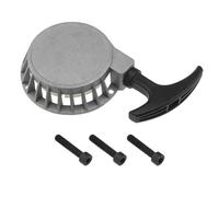 Create idea Mini Alloy Recoil Start Pull Starter Part Compatible with 2-Stroke 47CC 49CC Brush Cutter ATV Mini Motorcycle Scooter Pull Starter Silver