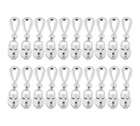 Create idea Pack of 20 No.5 Silver Zipper Sliders Without Locking 6mm Teardrop Metal Zipper Sliders 4cm Sliders Nylon Coil Zippers 6mm Open Silver