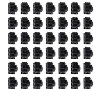 Create idea RJ45 12.5 x 10.5 x 6 mm 50pcs PVC Anti Dust Cover Cap Protector Black Ethernet Hub Port Sourcing Map Anti Dust Cover Plug Cap