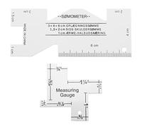 Create idea Set of 2 Sewing Ruler Measuring Gauge Accurate Quilting Ruler Sewing Tool Accessory for Sewing Embroidery Needlework Handicraft Processing Craft
