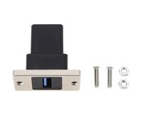 Create idea USB 3.0 Rectangular Metal Panel Adapter Panel Mount Female to Female 5Gbps USB 3.0 Connector with Install Screws Pass Through Module Adapter for Panel Desktop Wall Installation