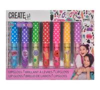 Create it! Scented Glitter Lip Gloss | Kids Lip Gloss Set of 7, Play Makeup | Kids makeup set with a lip gloss for every day of the week, 7 colours and scents such as blueberry, strawberry and vanilla
