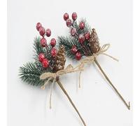 Create Lasting Memories This Season with a 10PC Decorative Accessory Set of Holly Stems & Pines (red)