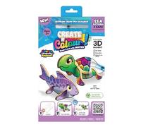 Create 'n' Colour Take Along Sea'Sational 2 Pack - Turtle & Leopard Shark 3D Model Water Painting Kit, Reusable Magic Paint with Water, Mess-Free Craft Set