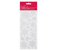 Create Silver Christmas Outline Stickers - Snowflakes, Single Sheet, Ideal for Card Making, Craft Projects & Scrapbooking