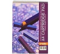 Create Spiral A4 Cartridge Pad - 165gsm Mixed Media Art, Sketching & Drawing Pad, Suitable for Pencil, Pen, Crayon & Pastels - 25 Sheets