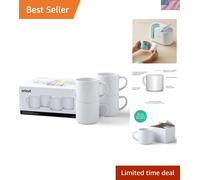 Create Stunning DIY Gifts with 4 White Sublimation Mugs | 10oz | Microwave Safe