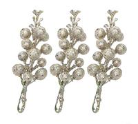 Create Stunning Holiday Displays With Our Set of 3 Glittery Artificial Berries on Adjustable Wire Kinds Of Decorations ()