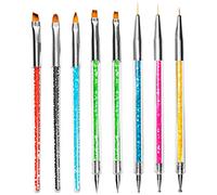 Create Stunning Nail Art with HOMEREVEL Brush Set - 8 Nail Art Brushes for Precise Designs and Fine Detailing - Perfect for Salons and DIY at Home