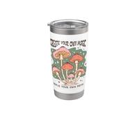 Create Your Magic Walk Your Own Path Mushroom Art Stainless Steel Insulated Tumbler