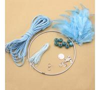 Create Your Own for DREAM Catcher with DIY Kit, Stylish Feather Wall Ornament (Blue)