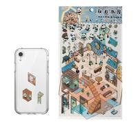 Create Your Own Home Stickers,Miniature Scene Stickers - Landscaping Effect Sticker,Chinese Style Panda House Stickers, Telepho Case Stickers
